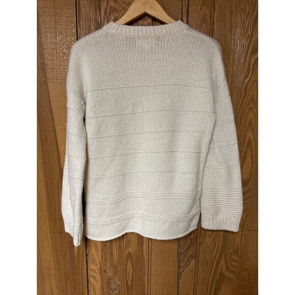 Velvet by Graham & Spencer Cozy Wool Blend Cottagecore Fisherman Sweater Size S - Picture 6 of 11